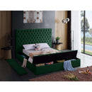  Color_Green  Size_Full  -- Bliss Green Velvet Upholstered Full Bed IMAGE 8