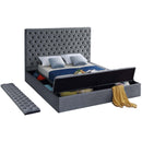  Color_Grey  Size_Full  -- Bliss Grey Velvet Upholstered Full Bed IMAGE 7