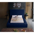  Color_Navy  Size_Full  -- Bliss Navy Velvet Upholstered Full Bed IMAGE 6