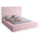 Meridian Bliss Pink Velvet Full Bed (3 Boxes) IMAGE 9