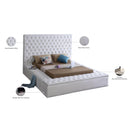  Color_White  Size_Full  -- Bliss White Velvet Upholstered Full Bed IMAGE 10