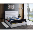  Color_White  Size_Full  -- Bliss White Velvet Upholstered Full Bed IMAGE 8