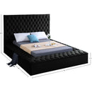  Color_Black  Size_King  -- Bliss Black Velvet Upholstered King Bed IMAGE 9