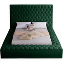  Color_Green  Size_King  -- Bliss Green Velvet Upholstered King Bed IMAGE 5