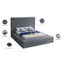  Color_Grey  Size_King  -- Bliss Grey Velvet Upholstered King Bed IMAGE 11