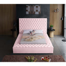  Color_Pink  Size_King  -- Bliss Pink Velvet Upholstered King Bed IMAGE 6