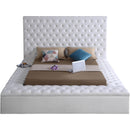  Color_White  Size_King  -- Bliss White Velvet Upholstered King Bed IMAGE 5
