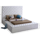 Meridian Bliss White Velvet King Bed (3 Boxes) IMAGE 9