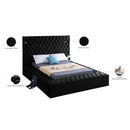  Color_Black  Size_Queen  -- Bliss Black Velvet Upholstered Queen Bed IMAGE 10