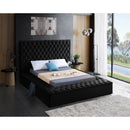  Color_Black  Size_Queen  -- Bliss Black Velvet Upholstered Queen Bed IMAGE 3