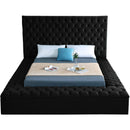  Color_Black  Size_Queen  -- Bliss Black Velvet Upholstered Queen Bed IMAGE 5