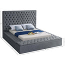  Color_Grey  Size_Queen  -- Bliss Grey Velvet Upholstered Queen Bed IMAGE 10
