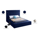  Color_Navy  Size_Queen  -- Bliss Navy Velvet Upholstered Queen Bed IMAGE 10