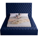  Color_Navy  Size_Queen  -- Bliss Navy Velvet Upholstered Queen Bed IMAGE 5