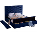  Color_Navy  Size_Queen  -- Bliss Navy Velvet Upholstered Queen Bed IMAGE 7