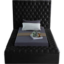  Color_Black  Size_Twin  -- Bliss Black Velvet Upholstered Twin Bed IMAGE 5