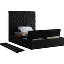  Color_Black  Size_Twin  -- Bliss Black Velvet Upholstered Twin Bed IMAGE 7