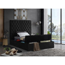  Color_Black  Size_Twin  -- Bliss Black Velvet Upholstered Twin Bed IMAGE 8