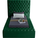  Color_Green  Size_Twin  -- Bliss Green Velvet Upholstered Twin Bed IMAGE 5