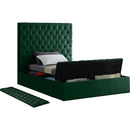  Color_Green  Size_Twin  -- Bliss Green Velvet Upholstered Twin Bed IMAGE 7