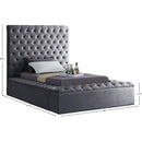  Color_Grey  Size_Twin  -- Bliss Grey Velvet Upholstered Twin Bed IMAGE 10