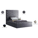  Color_Grey  Size_Twin  -- Bliss Grey Velvet Upholstered Twin Bed IMAGE 11