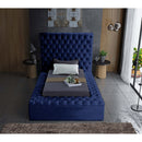  Color_Navy  Size_Twin  -- Bliss Navy Velvet Upholstered Twin Bed IMAGE 6