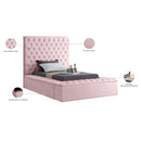  Color_Pink  Size_Twin  -- Bliss Pink Velvet Upholstered Twin Bed IMAGE 10