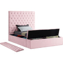  Color_Pink  Size_Twin  -- Bliss Pink Velvet Upholstered Twin Bed IMAGE 7