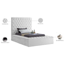  Color_White  Size_Twin  -- Bliss White Velvet Upholstered Twin Bed IMAGE 10