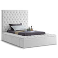  Color_White Size_Twin -- Bliss White Velvet Upholstered Twin Bed IMAGE 1