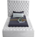  Color_White  Size_Twin  -- Bliss White Velvet Upholstered Twin Bed IMAGE 5