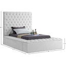  Color_White  Size_Twin  -- Bliss White Velvet Upholstered Twin Bed IMAGE 9