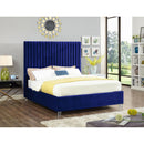  Color_Navy  Size_Full  -- Candace Navy Velvet Upholstered Full Bed IMAGE 2