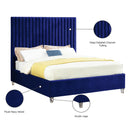  Color_Navy  Size_Full  -- Candace Navy Velvet Upholstered Full Bed IMAGE 5