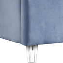  Color_Sky Blue  Size_Full  -- Candace Sky Blue Velvet Upholstered Full Bed IMAGE 5