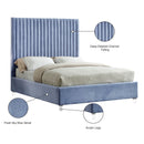  Color_Sky Blue  Size_Full  -- Candace Sky Blue Velvet Upholstered Full Bed IMAGE 7