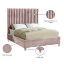  Color_Pink  Size_King  -- Candace Pink Velvet Upholstered King Bed IMAGE 5
