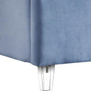  Color_Sky Blue  Size_King  -- Candace Sky Blue Velvet Upholstered King Bed IMAGE 5