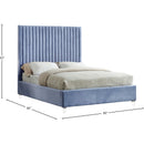  Color_Sky Blue  Size_King  -- Candace Sky Blue Velvet Upholstered King Bed IMAGE 6