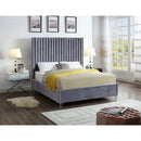  Color_Grey  Size_Queen  -- Candace Grey Velvet Upholstered Queen Bed IMAGE 2
