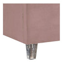  Color_Pink  Size_Queen  -- Candace Pink Velvet Upholstered Queen Bed IMAGE 3