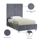  Color_Grey  Size_Twin  -- Candace Grey Velvet Upholstered Twin Bed IMAGE 5