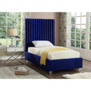  Color_Navy  Size_Twin  -- Candace Navy Velvet Upholstered Twin Bed IMAGE 2