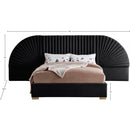  Color_Black/ Gold  Size_King  -- Meridian Cleo Upholstered Panel Bed IMAGE 5