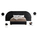  Color_Black/ Gold  Size_King  -- Meridian Cleo Upholstered Panel Bed IMAGE 6