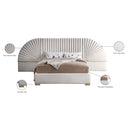 Meridian Cleo Cream Velvet King Bed (3 Boxes) IMAGE 6