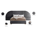  Color_Gold/ Grey  Size_King  -- Cleo Grey Velvet Upholstered King Bed IMAGE 6