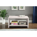  Color_Cream -- Cleo Cream Velvet Upholstered Nightstand IMAGE 4