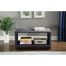  Color_Grey -- Cleo Grey Velvet Upholstered Nightstand IMAGE 4